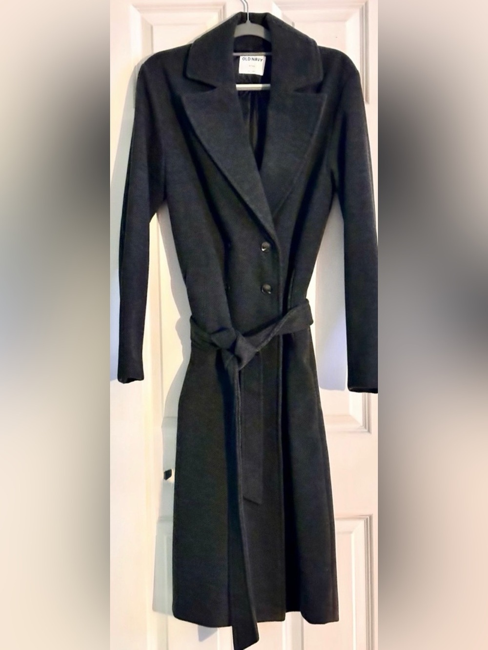 Old Navy dark grey Long Wool-Blend Coat new without tags.